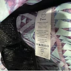 Ivivva By Lululemon Girls Purple With Blue Zipper Big Backpack Adjustable Straps Ivivva By Lululemon Girls Purple With Blue Zipper Big  main image 4